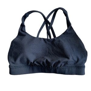LULULEMON Energy Sports Bra Mod Dot Printed Yoga Blue Size 6